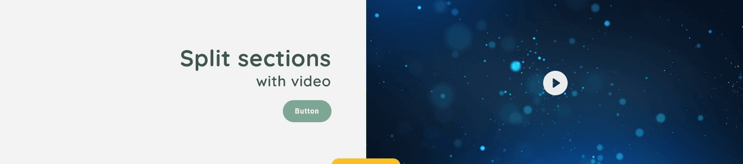 Splitsection med video
