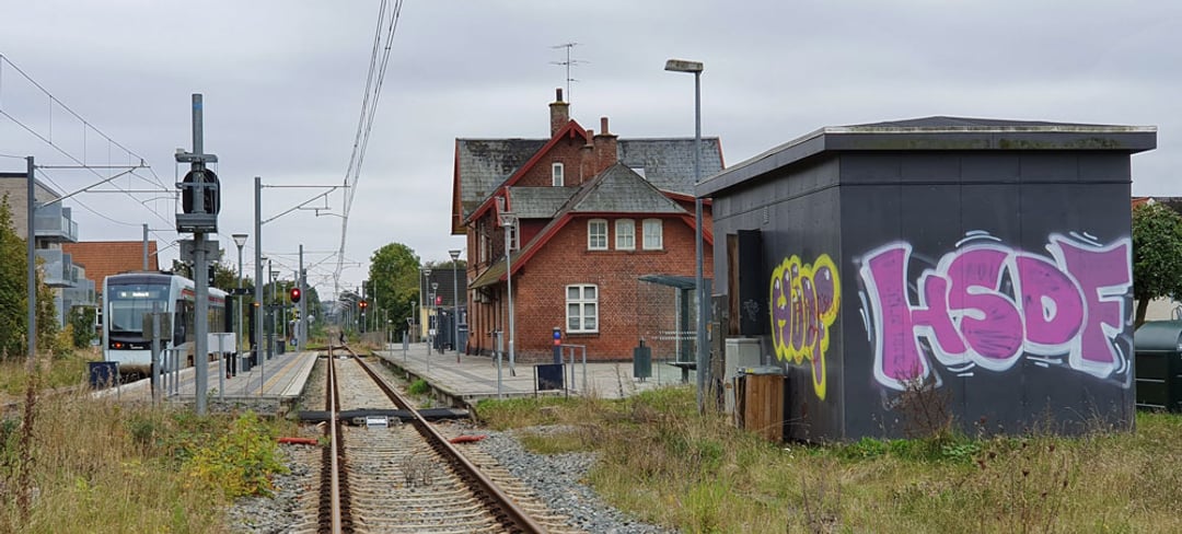 Graffiti ved Hornslet Station